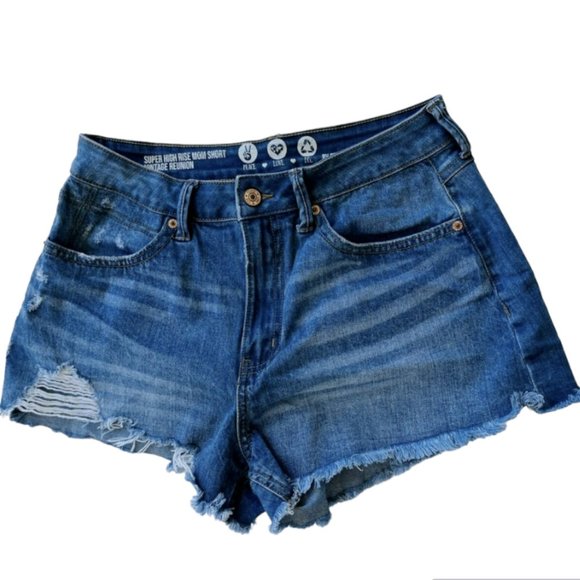 Rewash Pants - Rewash Brand Ecofriendly Sz 9 Denim Shorts Super High Rise Mom Vintage Reunion